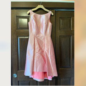Alfred Sung - size 10 - sherbert high low dupioni dress with 3 bow back